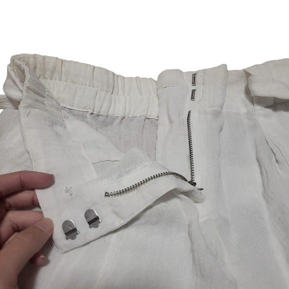 Joe fresh white semi sheer shorts with pockets, size 4 - Picture 3 of 5
